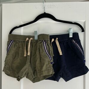 J.crew crewcuts 4T lot of Olive and Navy lightweight shorts
